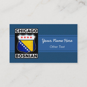 Tarjetas de visita de negocios bosnio-estadouniden
