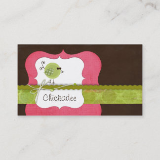 Tarjetas de visita de negocios Chickadee