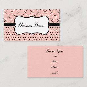 Tarjetas de visita de negocios de color rosa y neg
