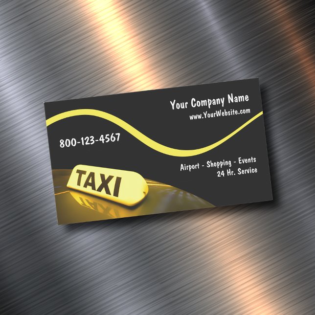 Tarjetas de visita de negocios de taxi modernas (Subido por el creador)
