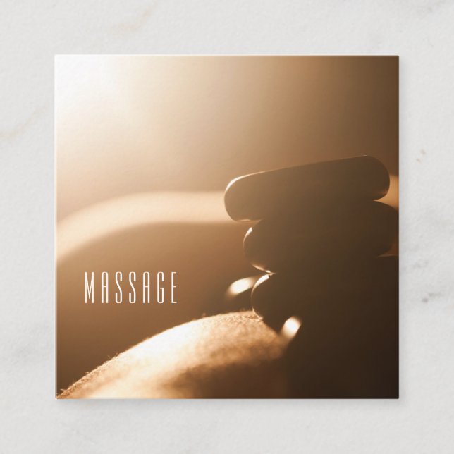 Tarjetas de visita de negocios de Terapia de Masaj (Anverso)