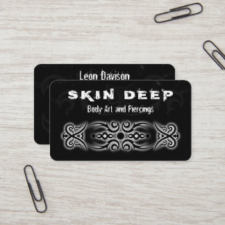 Tarjetas de visita de negocios en blanco y negro p