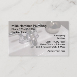 Tarjetas de visita de negocios Guay Modern Plumber