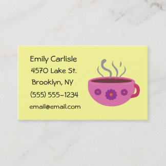Tarjetas de visita de negocios Hot Coffee Mug