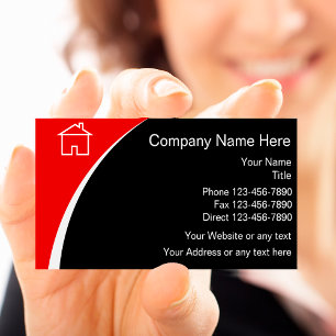 Tarjetas de visita de negocios inmobiliaria modern