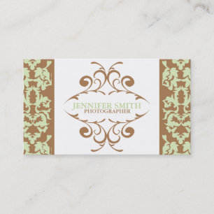 Tarjetas de visita de negocios modernas y florecie