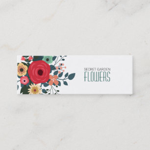 Tarjetas de visita de negocios Skinny Florist mode