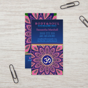 Tarjetas de visita de NewAge de la yoga de la