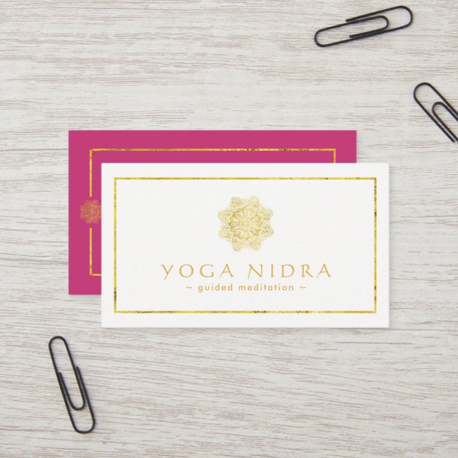 Tarjetas de visita de Nidra de la yoga (Anverso/Reverso In Situ)