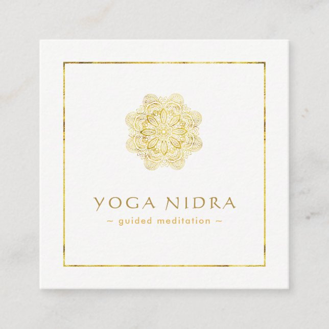 Tarjetas de visita de Nidra de la yoga (Anverso)