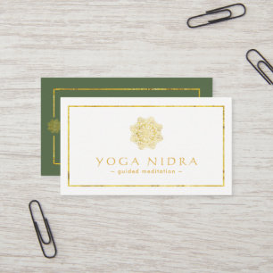 Tarjetas de visita de Nidra de la yoga