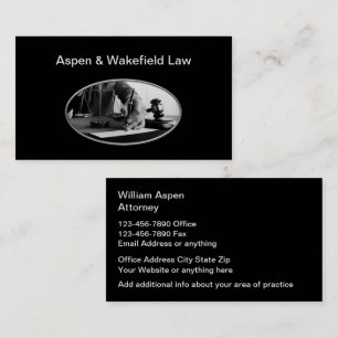 Tarjetas de visita de oficina de abogados de gama 