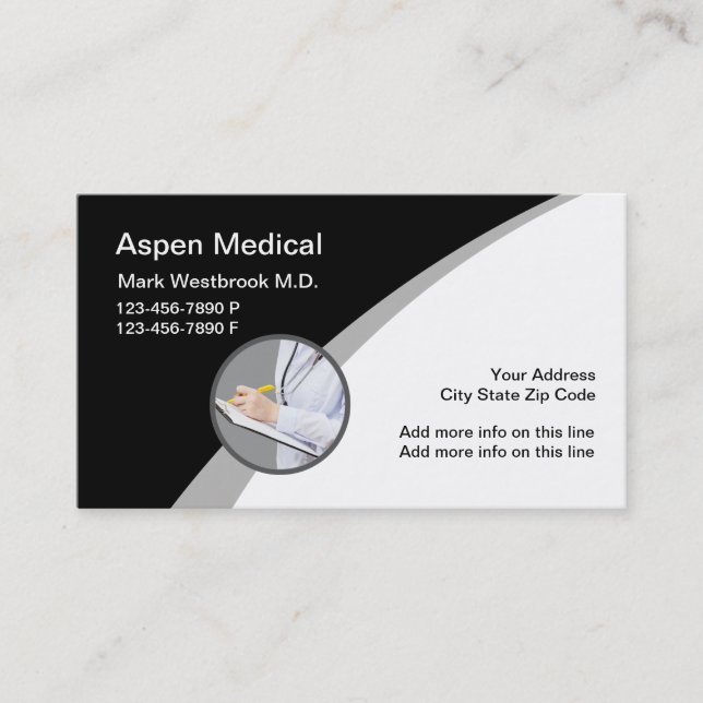Tarjetas de visita de oficina médica moderna (Anverso)