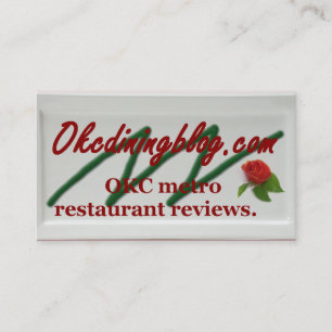 tarjetas de visita de OKCdiningblog.com