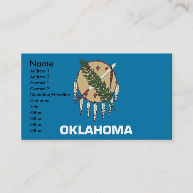 Tarjetas de visita de OKLAHOMA (Anverso)