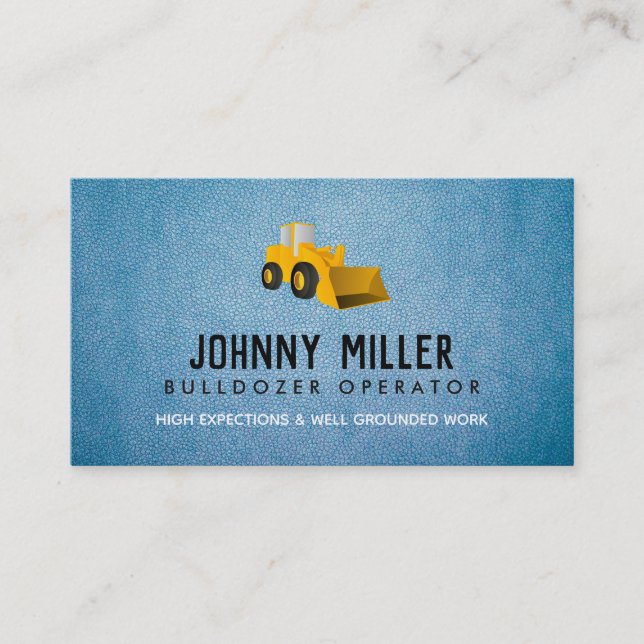 Tarjetas de visita de operador de máquinas pesadas (Anverso)