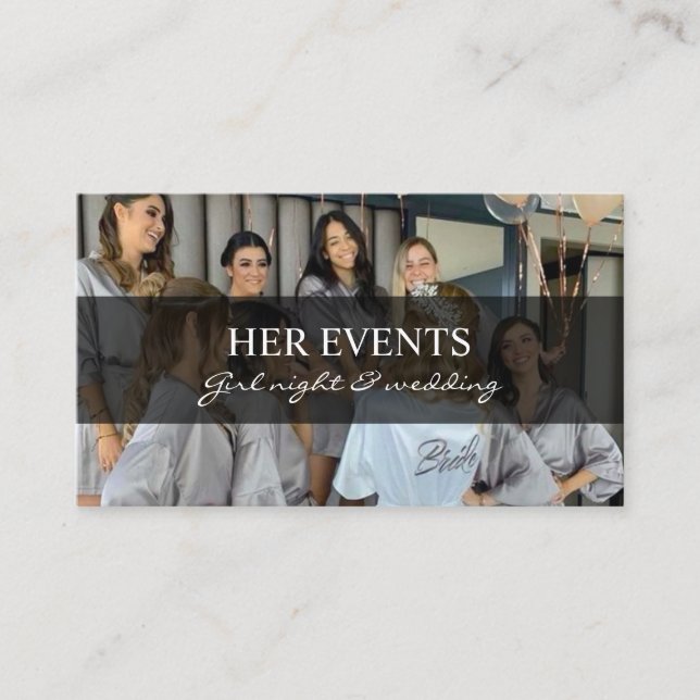 Tarjetas de visita de organizador de eventos con g (Anverso)