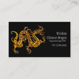 Tarjetas de visita de oro chinas asiáticas del