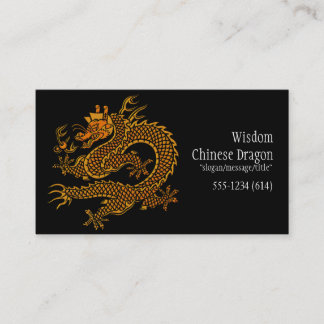 Tarjetas de visita de oro chinas asiáticas del