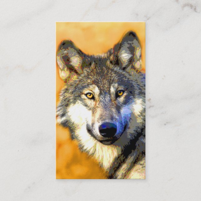 Tarjetas de visita de oro de los ojos (lobo) (Anverso)