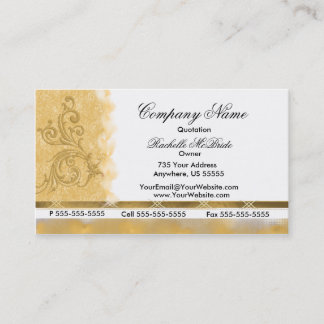Tarjetas de visita de oro elegantes del bordado