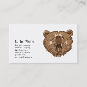 Tarjetas de visita de oso pardo