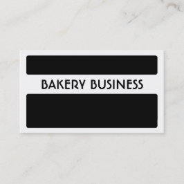 Tarjetas de visita de panadería blanca negra