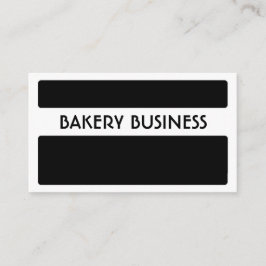 Tarjetas de visita de panadería blanca negra