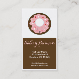 Tarjetas de visita de panadería de donut personali
