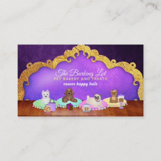 Tarjetas de visita de panadería mascota