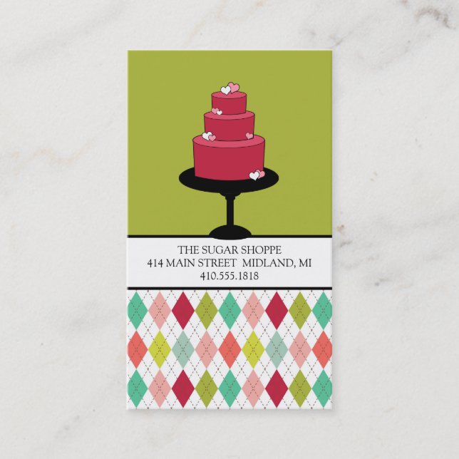 Tarjetas de visita de panadería o de diseño de pas (Anverso)