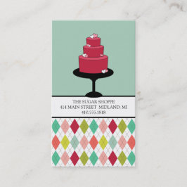 Tarjetas de visita de panadería o de diseño de pas