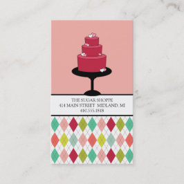 Tarjetas de visita de panadería o de diseño de pas