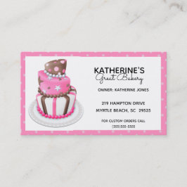 Tarjetas de visita de panadería personalizado