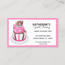 Tarjetas de visita de panadería personalizado