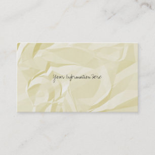 Tarjetas de visita de papel arrugadas