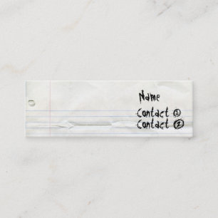 Tarjetas de visita de papel del cuaderno