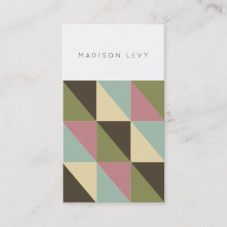 Tarjetas de visita de patrón triangular de Moda si