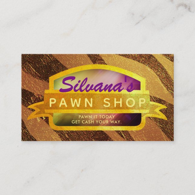 Tarjetas de visita de Pawn Shop (Anverso)