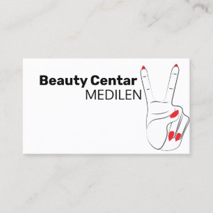Tarjetas de visita de pedicura y manicura