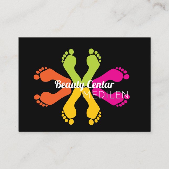 Tarjetas de visita de pedicura y manicura (Anverso)