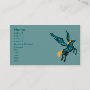 Tarjetas de visita de Pegaso (turquesa)