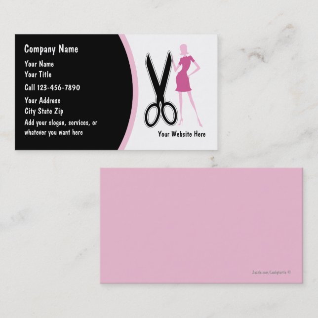 Tarjetas de visita de peluquería (Anverso / Reverso)