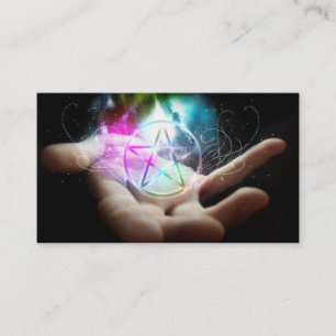 Tarjetas de visita de pentáculo brillante