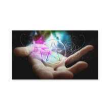 Tarjetas de visita de pentáculo brillante