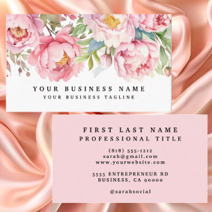 Tarjetas de visita de Peonies Peony Flowers