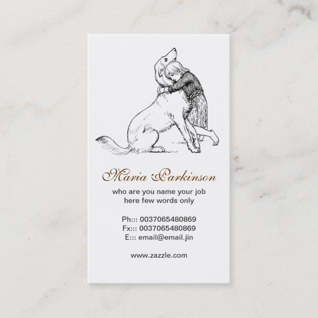 Tarjetas de visita de perros mascotas y amistades  (Anverso)