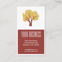 Tarjetas de visita de personalizable de árbol de o