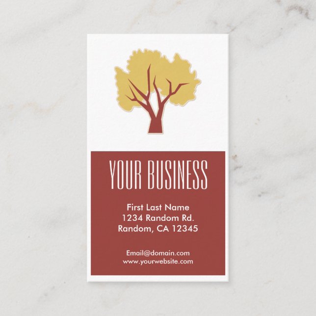 Tarjetas de visita de personalizable de árbol de o (Anverso)