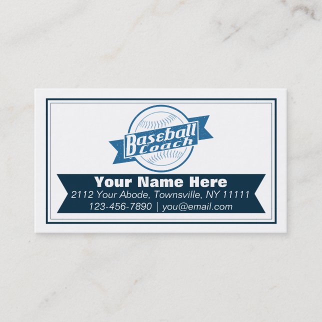 Tarjetas de visita de Personalizable de entrenador (Anverso)